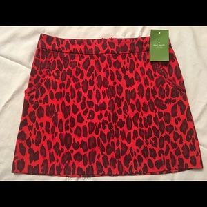 Kate Spade Ted Cheetah Print A-line girl skirt 10